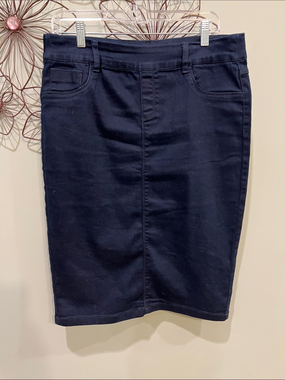 Navy Pencil Skirt - Sleek Everyday Staple